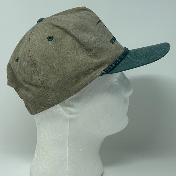 Vintage 90s Greenlee Textron Hat Baseball Cap Steel Fish Tape Snapback Beige - Picture 7 of 9